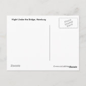 Nacht unter der Brücke, Hamburg Postkarte (Rückseite)