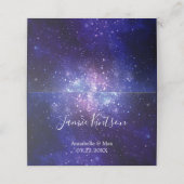 Nacht unter der Sternengalaxie Platzkarte (Außenseite Aufgefaltet)