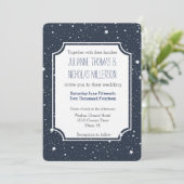 Nacht unter der Sternenhochzeit Einladung (Stehend Vorderseite)