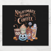 Nacht vor Coffee Pumpkin Gewürz Halloween Bierflaschenetikett (Einzelnes Label)