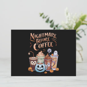 Nacht vor Coffee Pumpkin Gewürz Halloween Einladung