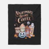 Nacht vor Coffee Pumpkin Gewürz Halloween Fleecedecke (Vorderseite)