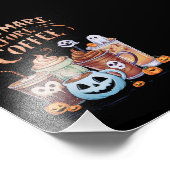 Nacht vor Coffee Pumpkin Gewürz Halloween Fotodruck (Ecke)