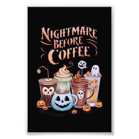 Nacht vor Coffee Pumpkin Gewürz Halloween Fotodruck (Vorne)
