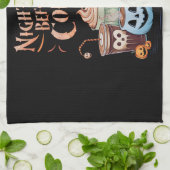 Nacht vor Coffee Pumpkin Gewürz Halloween Geschirrtuch (Gefaltet)