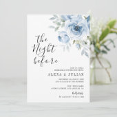 Nacht vor dem hellblauen Probe Einladung (Stehend Vorderseite)