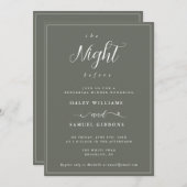 Nacht vor der Probe Abendessen Einladung (Vorne/Hinten)