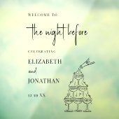 Nacht vor der Probe Abendessen Mirror Begrüßung Un Fensteraufkleber (Blatt 3)