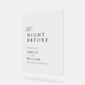 Nacht vor einfachem Hochzeitsschreiben Acrylschild (Winkel)