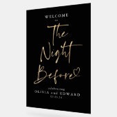 Nacht vor Probe Schwarzer Empfang Acrylschild (Winkel)