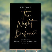 Nacht vor Probe Schwarzer Empfang Acrylschild (Neutral)