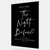 Nacht vor Probe Schwarzer Empfang Acrylschild (Winkel)