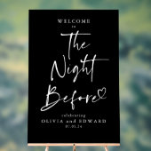 Nacht vor Probe Schwarzer Empfang Acrylschild (Neutral)