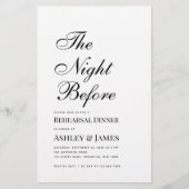 Nacht vor Skript Probe Abendessen Einladung (Vorderseite)
