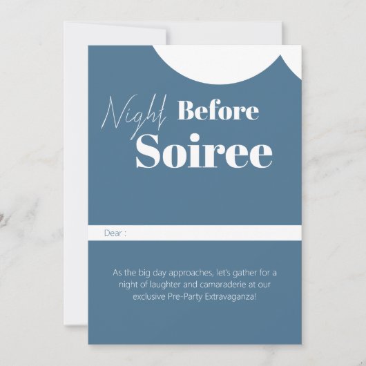 Nacht vor Soiree Pastel Blue Design Einladung (Vorderseite)