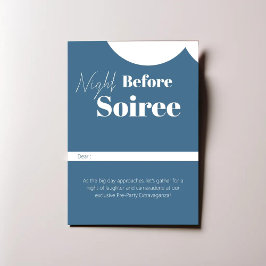 Nacht vor Soiree Pastel Blue Design Einladung