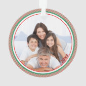 Nacht vor Weihnachten 4 Strümpfe mit FOTO Ornament (Rückseite)