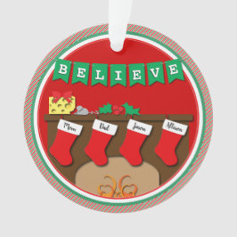 Nacht vor Weihnachten 4 Strümpfe mit FOTO Ornament