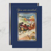 Nacht vor Weihnachten Abendessen Einladung (Vorne/Hinten)