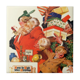 Nacht vor Weihnachten Fliese