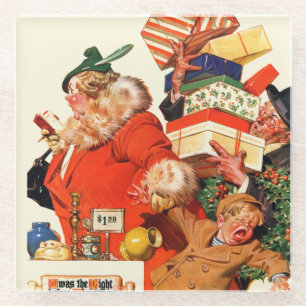 Nacht vor Weihnachten Glasuntersetzer