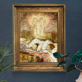 Nacht vor Weihnachten Kinder im Bett Poster