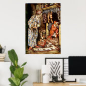 Nacht vor Weihnachten Kinder in Bed Rackham Poster (Heimbüro)