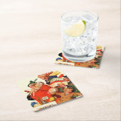 Nacht vor Weihnachten Rechteckiger Pappuntersetzer (Vor Ort)