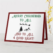 Nacht vor Weihnachten Weihnachtsfeiertag Karte (Gelbe Blume)