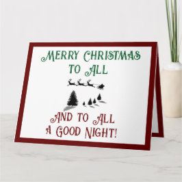 Nacht vor Weihnachten Weihnachtsfeiertag Karte