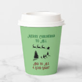 Nacht vor Weihnachten Weihnachtsfeiertag Pappbecher (Rückseite)