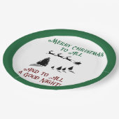 Nacht vor Weihnachten Weihnachtsfeiertag Pappteller (Schrägansicht)