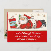 Nacht vor Weihnachten Weihnachtskarte (Vorne/Hinten)