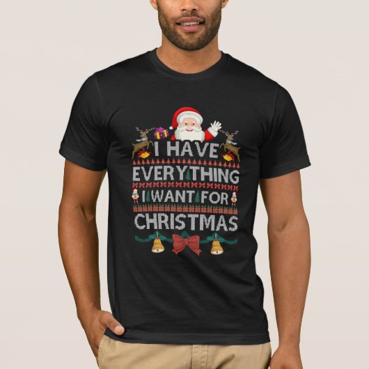 Nacht vor Weihnachten zu Shirt habe ich alles (Vorderseite)