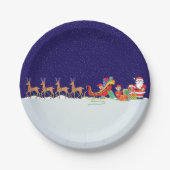 Nacht vor Weihnachts-Teller Pappteller (Vorderseite)