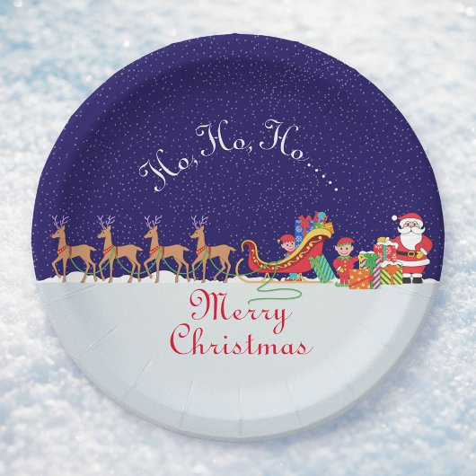 Nacht vor Weihnachts-Teller Pappteller