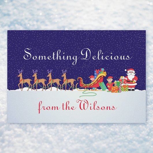 Nacht vor Weihnachtsgeschenk Lebensmitteletikett