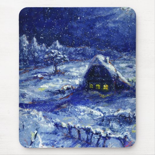 Nacht. Winter. Russland Mousepad (Vorne)
