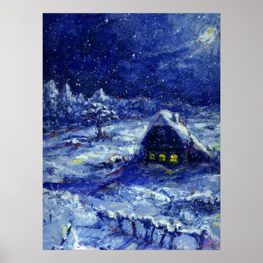 Nacht. Winter. Russland Poster (Vorne)