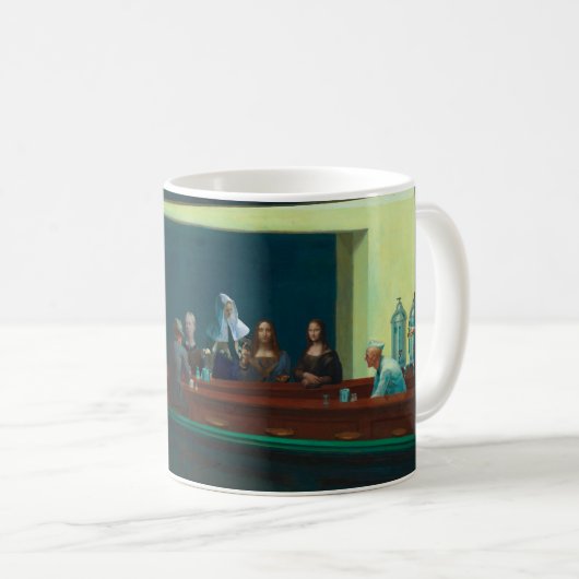 Nacht - Zeitreisende - Edward Hopper  Kaffeetasse (VorderseiteRechts)