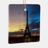 Nacht zu Tag über Eiffelturm - Paris, Frankreich Keramikornament (Rechts)