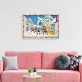 Nachtangriff | Utagawa Hiroshige | Leinwanddruck (Insitu (Wohnzimmer))