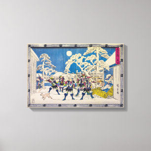 Nachtangriff Utagawa Hiroshige Leinwanddruck
