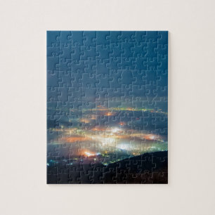 Nachtansicht Aso Nachtmeer der Wolken Japan Kumamo Puzzle