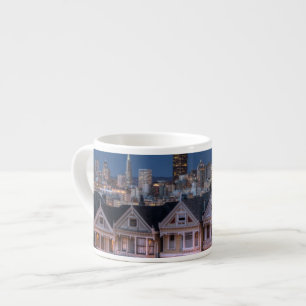 Nachtansicht "malte der Damen" Häuser Espressotasse