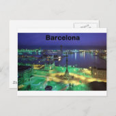 Nachtansicht Spaniens Barcelona (St.K) Postkarte (Vorne/Hinten)