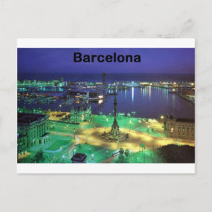 Nachtansicht Spaniens Barcelona (St.K) Postkarte