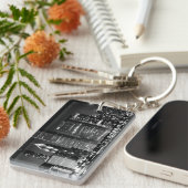 Nachtansicht von Chicagos berühmtem Stadtbild Schlüsselanhänger (Vorderseite rechts)