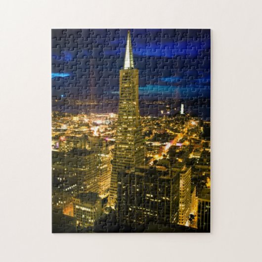 Nachtansicht von San Francisco. Puzzle (Vertikal)