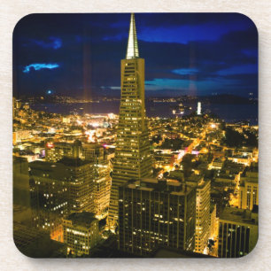 Nachtansicht von San Francisco. Untersetzer